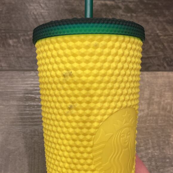 2 Starbucks Hawaii Exclusive Collection Matte Studded Pineapple Tumblers 24 oz - Picture 7 of 8